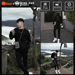 Áo Nỉ Sweater Ráp Lau Rừn Hoạ Tiết Thêu Ngựa Đơn Giản-Áo Sweater Nam Nữ Cổ Tròn Chất Nỉ Bông Dày Dặn