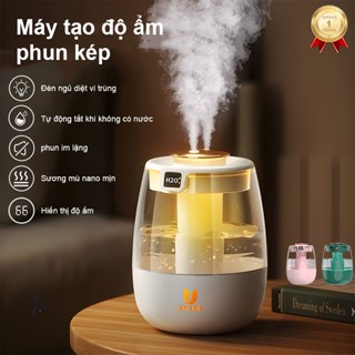 Máy tạo độ ẩm phun kép UPUPIN, máy tạo độ ẩm không khí công suất lớn, màn hình LED hiển thị nhiệt độ có đèn ngủ