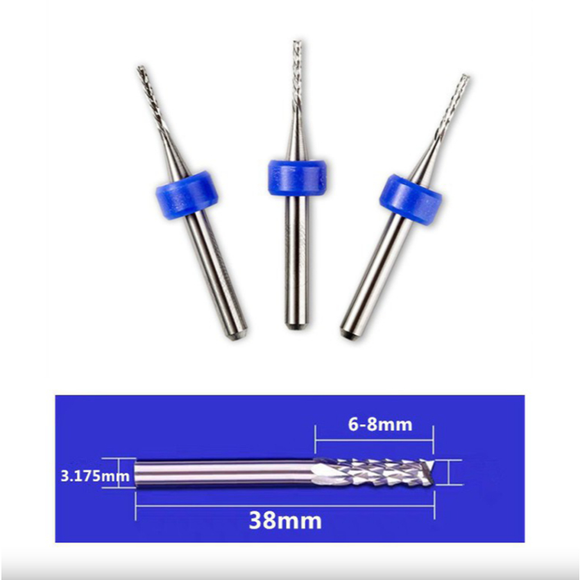 Mũi phay PCB quả dứa 1mm/2mm/3.175mm
