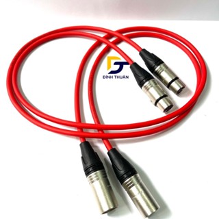  Dây Canon đực cái mềm dẻo. Jack Neutrik chân đồng dây jiasound đỏ.giá 1 sợi. 