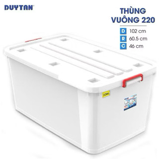 Thùng nhựa vuông 220L Duy Tân