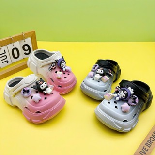 Dép Sục, Dép Sandal, Dép Cross Đế Cao Labubu Kuromi Cao Cấp Cho Bé Tai Và Bé Gái