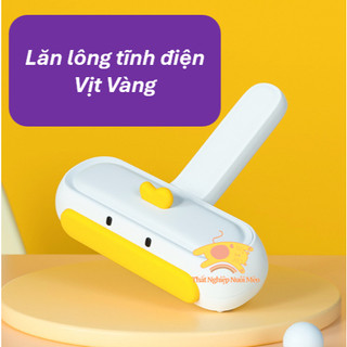 (Hỏa Tốc) Lăn lông tĩnh điện hình Vịt vàng dễ dàng sử dụng làm sạch quần áo, thảm nệm