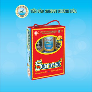 Hộp 6 lon 190ML, 7.5% Yến sào. Nước Yến sào Khánh Hòa Sanest có đường.