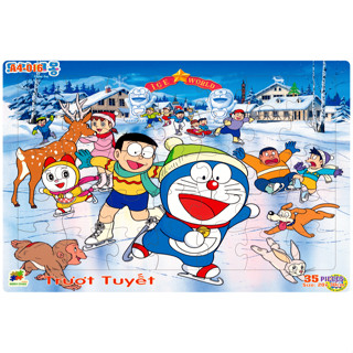 [Chọn mẫu] Tranh Xếp Hình 35 Mảnh Khổ A4 20x30cm Đồ Chơi Giáo Dục Cho Bé Chủ Đề Hoạt Hình