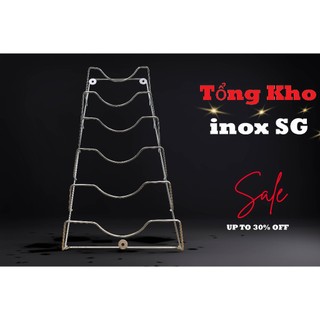   Tổng Kho Inox SG  Kệ Treo Nắp Nồi INOX Cao Cấp-Giá Úp Vung Xoong Nồi INOX Loại Tốt 6 Tầng 9 tầng 