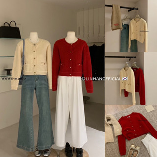 /Linhanofficial/ ÁO CARDIGAN LEN CÚC WG WE 2800-1🇰🇷