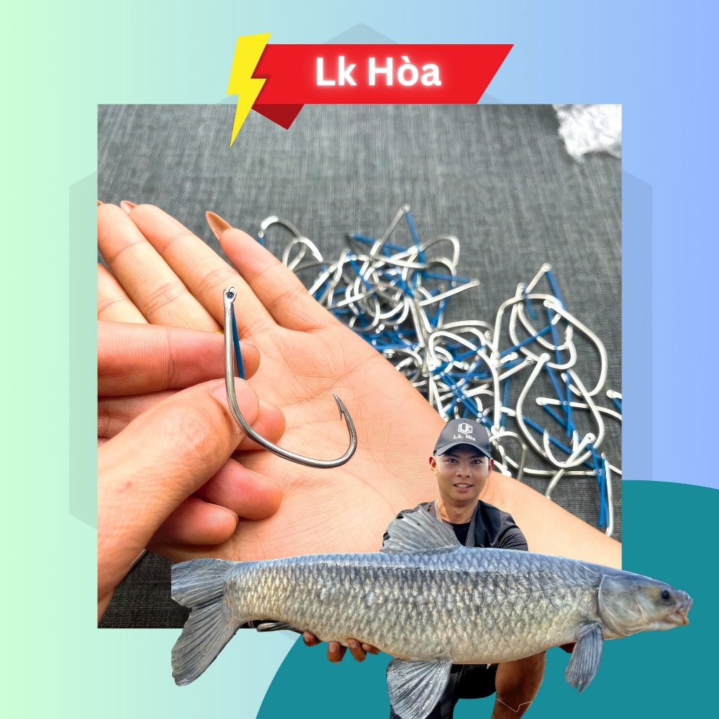 [LK HÒA] LƯỠI CÂU MỒI THẬT LK HÒA - LƯỠI THÉP CACBON CHỐNG RỈ