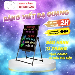 Bảng Led Huỳnh Quang, Bảng Viết Dạ Quang ( Tặng kèm combo 10 món phụ kiện ) ANNAM - LED