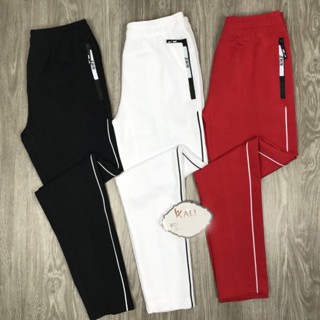 QUẦN 1 SỌC KO BO ,dáng quần vừa người ,không ôm sát,chất thun thể thao co giãn thoải mái,phiên bản có túi