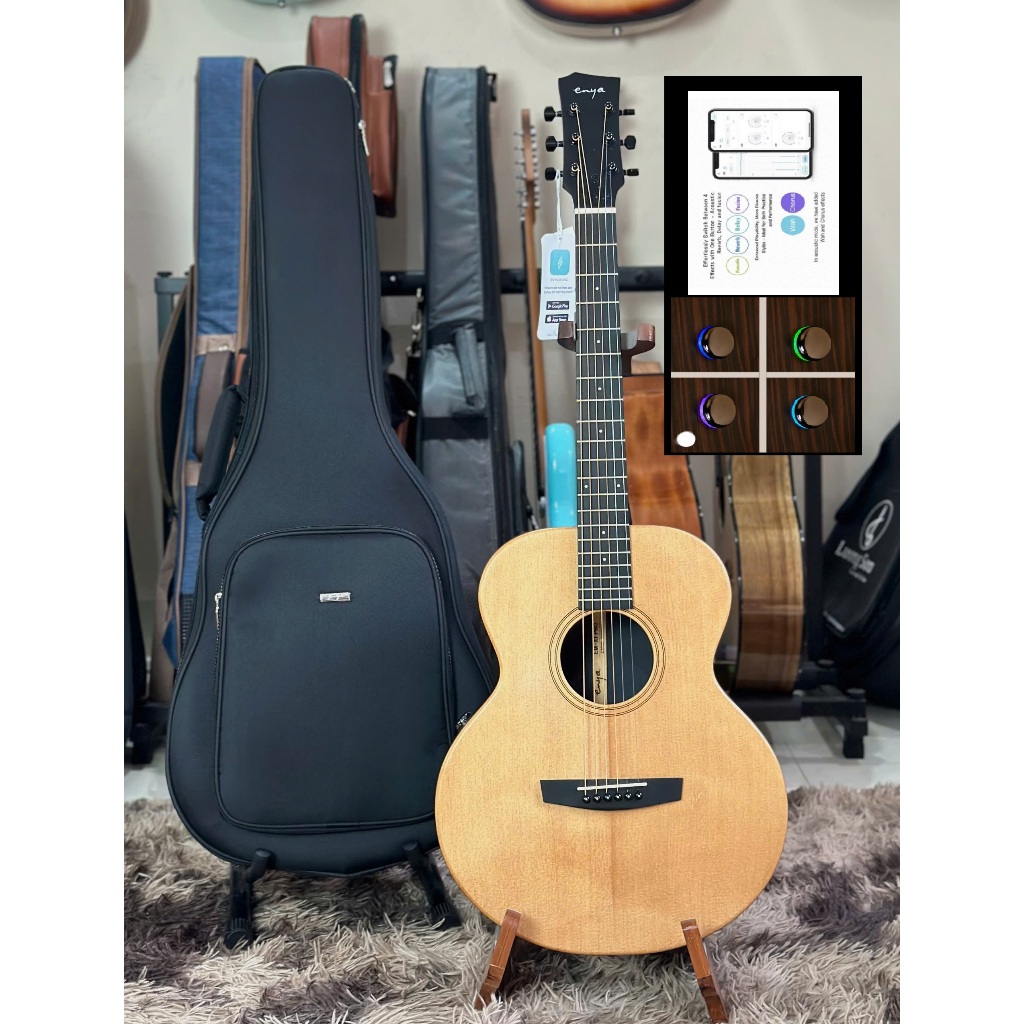 Guitar Enya EM X1 PRO EQ SP1 2024 Size 36 Mini 3/4 - Phiên Bản Smart Mới Nhất Kết Nối App Điện Thoại
