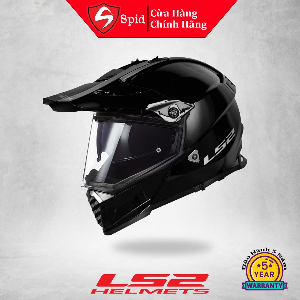 [Chính Hãng] Mũ Bảo Hiểm Fulllface Dual Sport LS2 MX436 PIONEER EVO 2 Kính (Màu Trơn) - SPID
