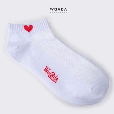 [Combo 5 đôi] Vớ Họa Tiết Trái Tim Chất Liệu PE Cao Cấp Thương Hiệu WOADA LK209