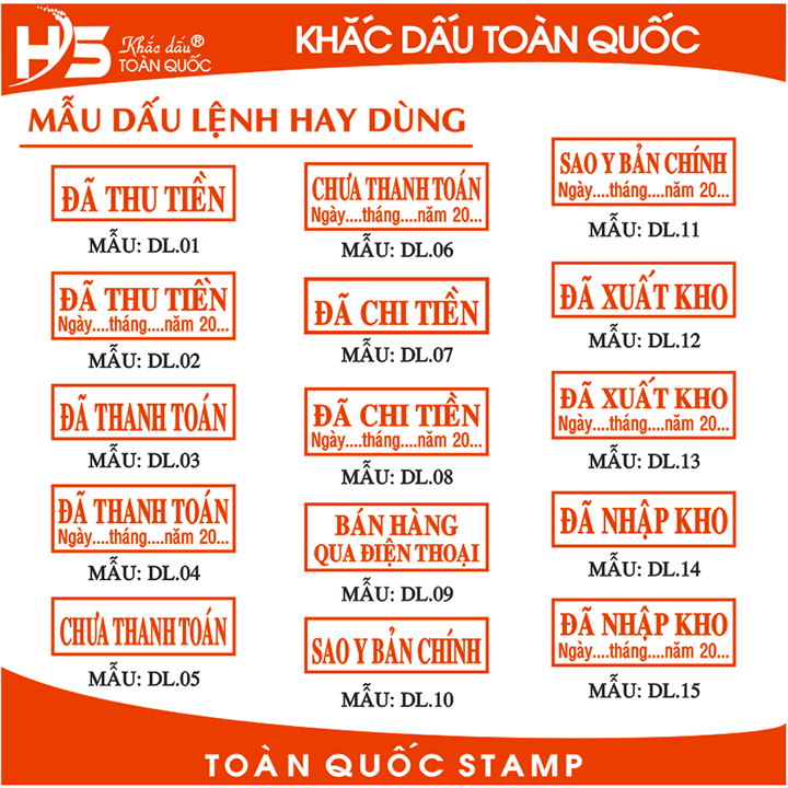 Con dấu lệnh theo mẫu