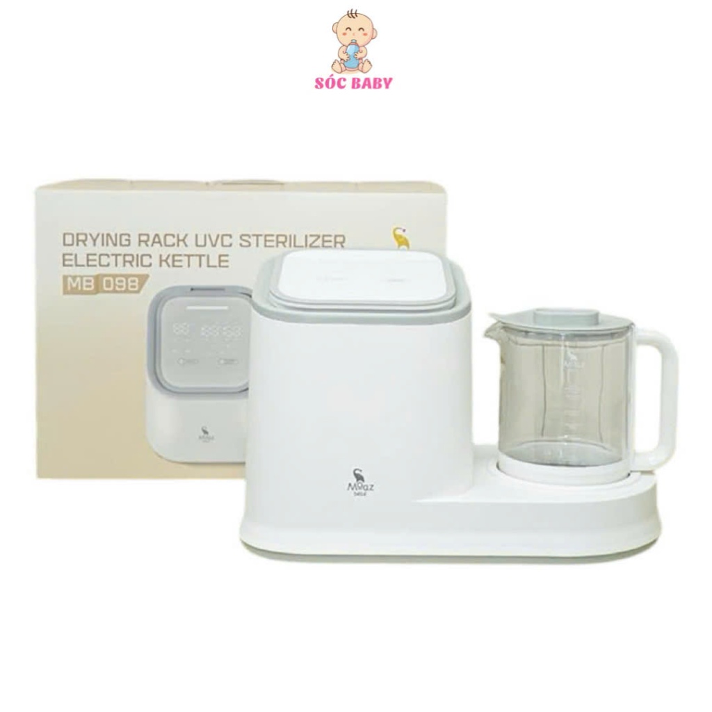 Máy úp bình tiệt trùng UV kèm bình đun nước đa năng Moaz BéBé MB098