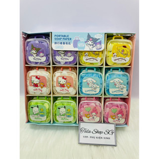  Xà Phòng Khô Rửa Tay Xà Bông capybara Sanrio Gấu Dâu Dễ Thương Hộp Xà Phòng Mini Bỏ Túi Cho Đi Học Đi Chơi Nhỏ Gọn 