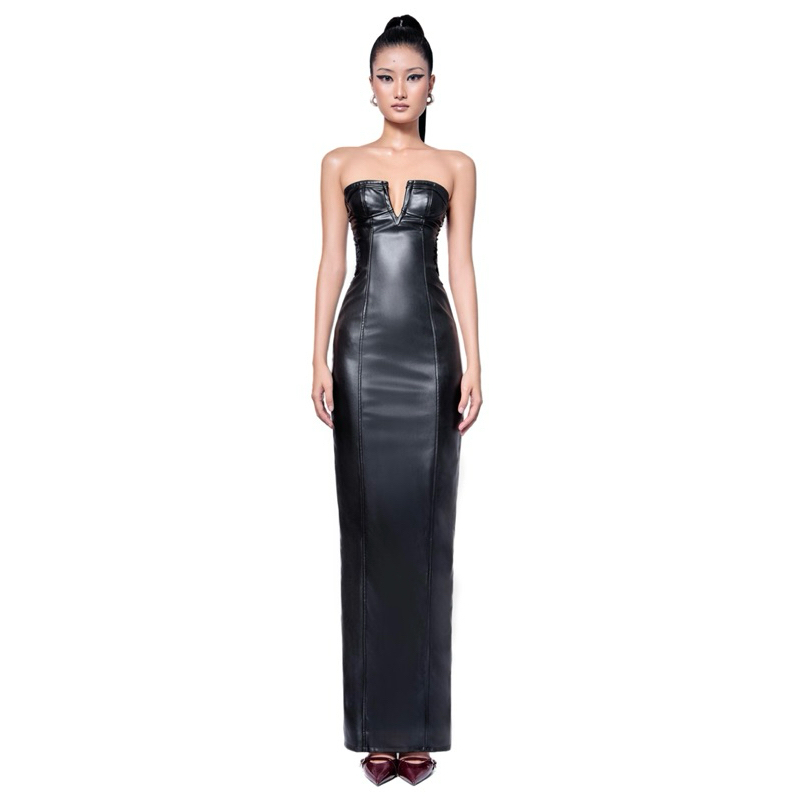 AYSERKRIS | ĐẦM DA DÀI PHỐI REN