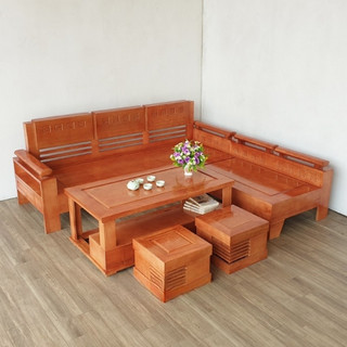  Bộ sofa gỗ sồi góc  bộ bàn ghế phòng khách  bộ L đẹp 