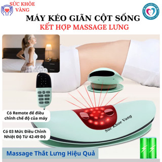 Máy Massage Thắt Lưng Kết Hợp Kéo Giãn Cột Sống, Công Nghệ Xung EMS Giúp Thư Giãn Vùng Lưng Và Eo