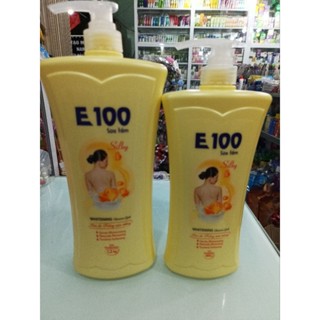 SỮA TẮM E100 VÀNG silky làn da trắng mịn màng size 800g, 1kg2