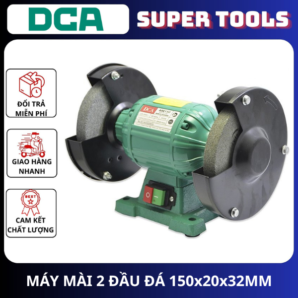 DCA Máy mài 2 đầu đá 250W đĩa mài 150x20x32mm ASE150 <HÀNG CHÍNH HÃNG>