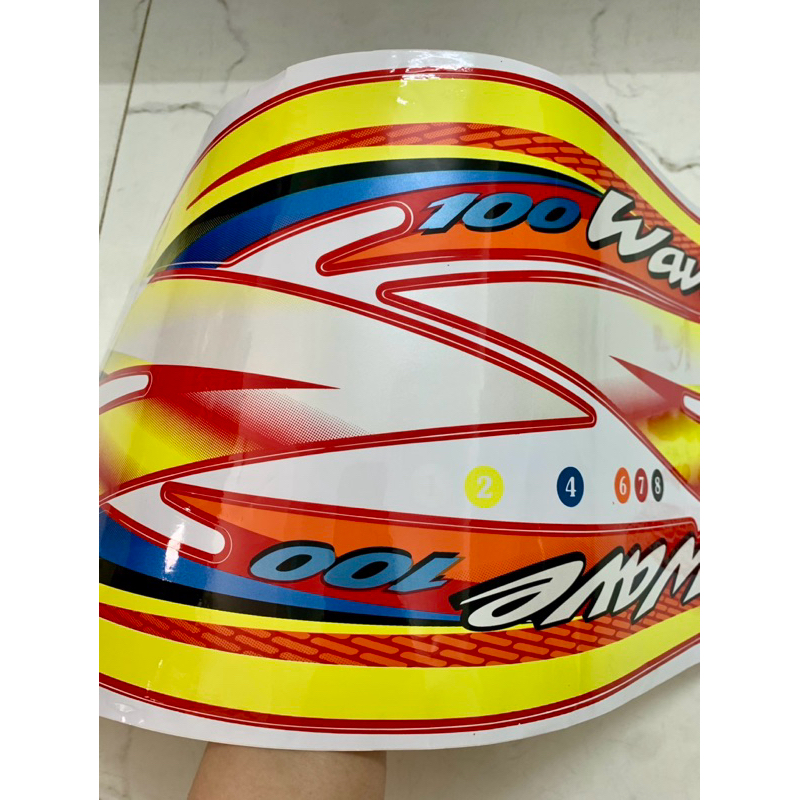 Bộ tem Wave Thái 2003 màu đỏ hàng nhập Thái Lan chất lượng cao dành riêng cho dòng xe này, tem in lụ