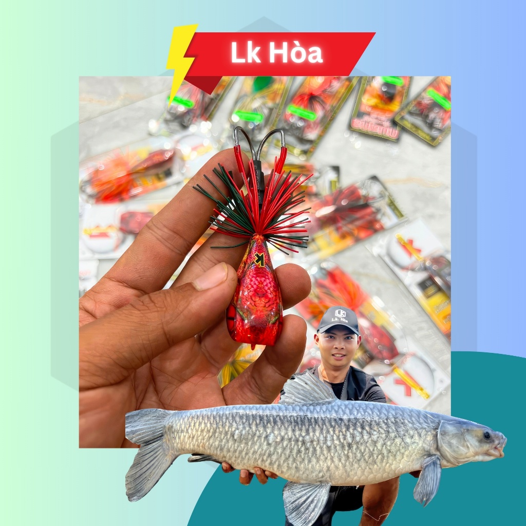 [LK HÒA] MỒI CÂU CÁ CHUYÊN LURE NHÁI NHẢY ĐẦU RẮN