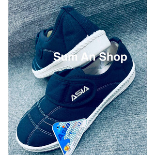 Giày thể dục DÁN Nam vải XANH M09 có size 44 thể thao học sinh, lao động Asia