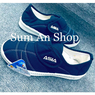 Giày thể dục DÁN Nam vải XANH M09 có size 44 thể thao học sinh, lao động Asia