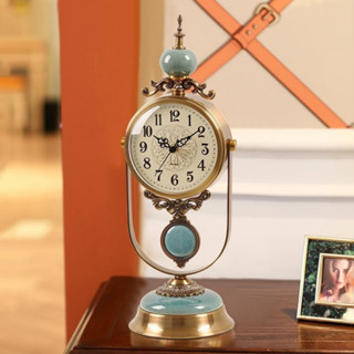 Đồng hồ quả lắc để bàn DECOR mạ đồng trang trí nhà cửa,phòng khách, văn phòng