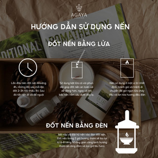 Nến Thơm Mùi Gỗ AGAYA, Nến Thơm Phòng Hương Gỗ Giúp Thư Giãn, Giảm Stress, Relax Candle Cup