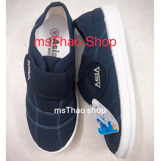 Giày thể dục DÁN Nam vải XANH M09 có size 44 thể thao học sinh, lao động Asia