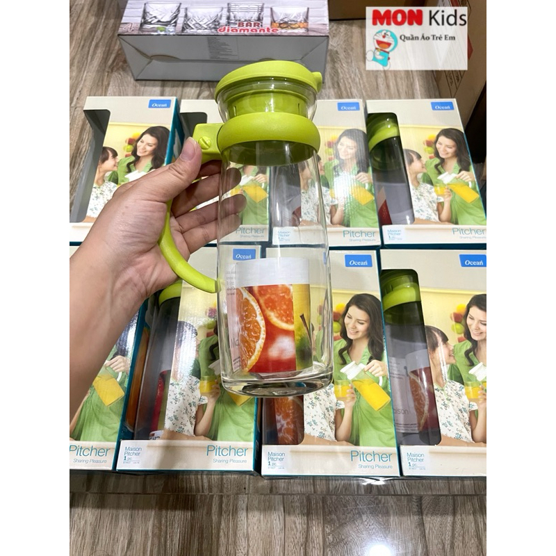 Bình nước Ocean 1,045ml. Bình nước trong suốt.