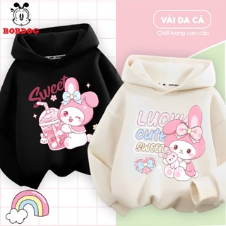 Áo hoodie có mũ, áo hoodie da cá hình in CUTE bé, áo nỉ dày dặn ấm áp cho bé có mũ cho bé