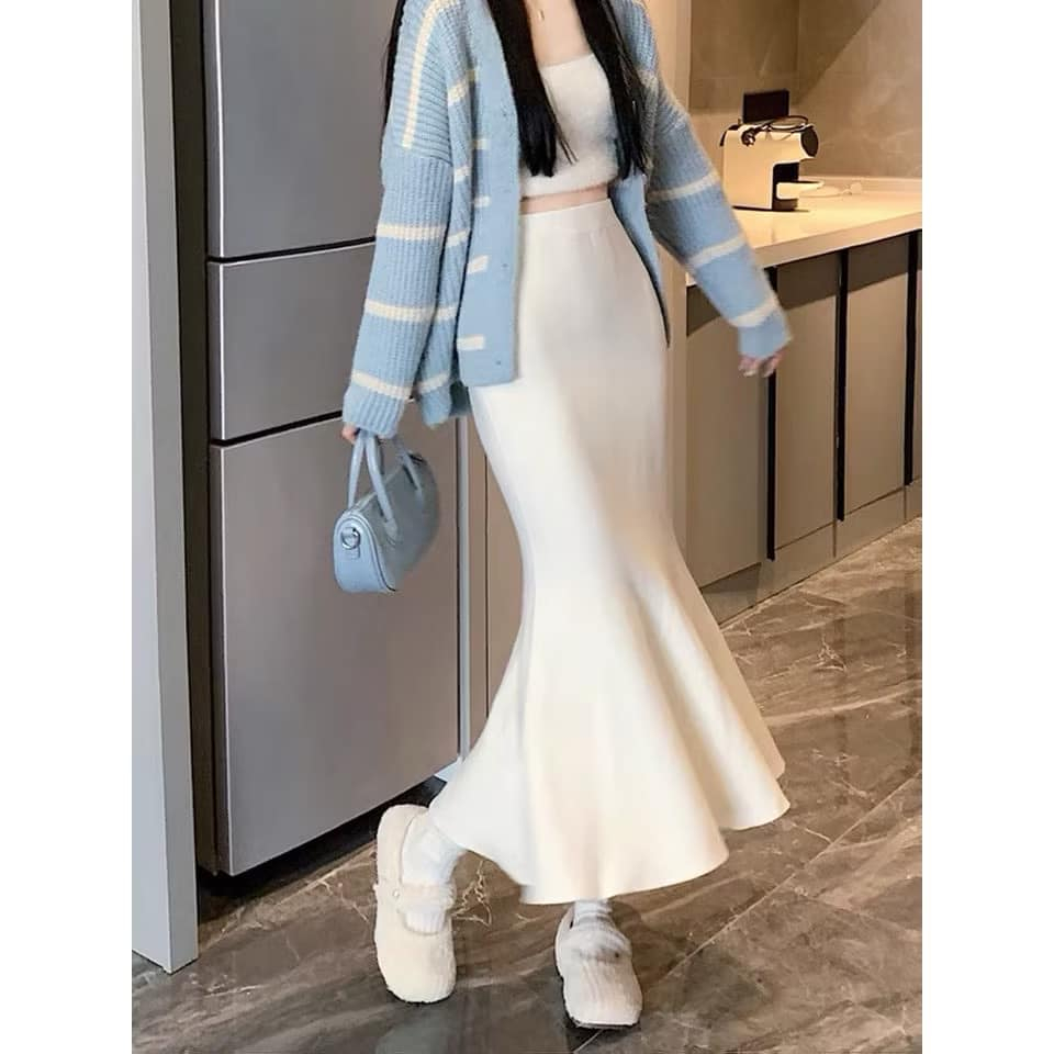 Chân váy len đuôi cá hót (Kèm ảnh chụp thật, video) | BigBuy360 - bigbuy360.vn