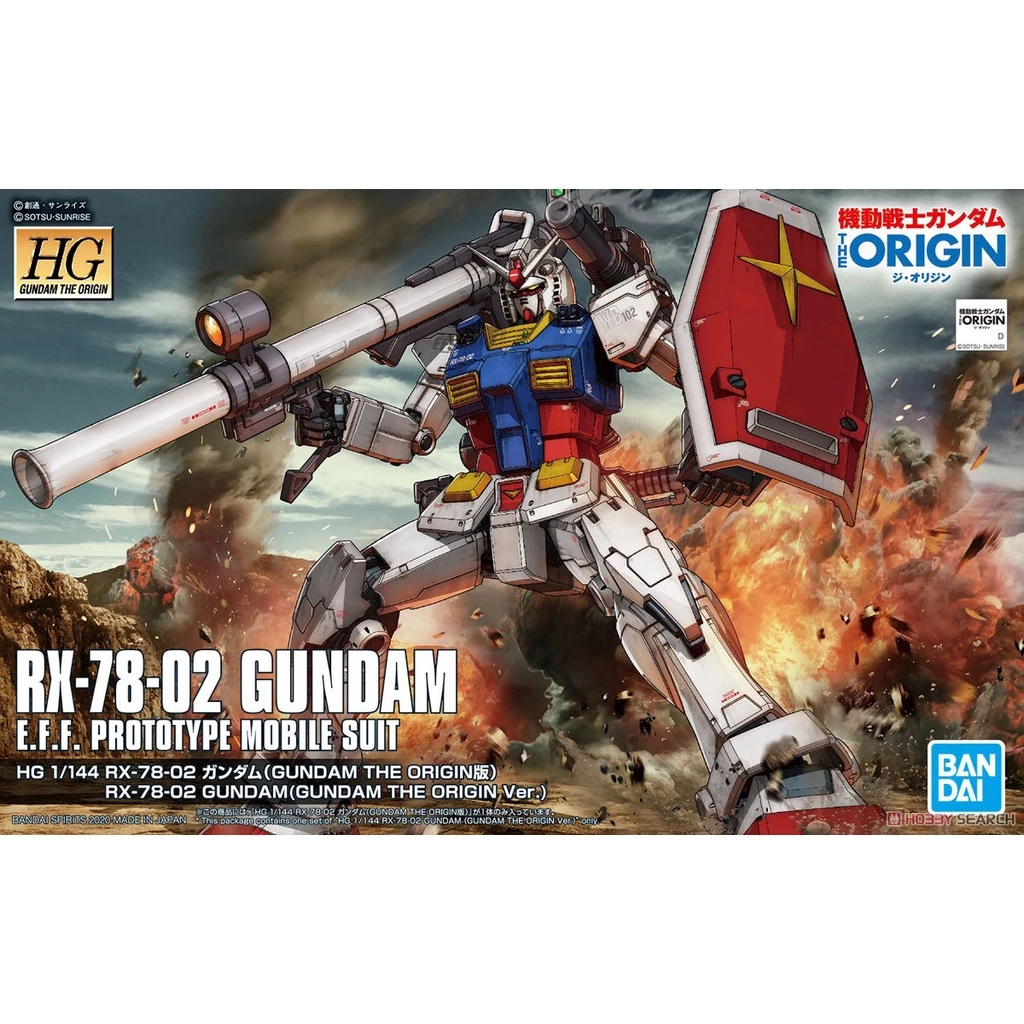 MÔ HÌNH LẮP RÁP HG GTO 1/144 RX 78-2 GUNDAM THE ORIGIN BANDAI
