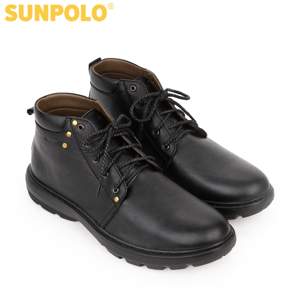 Giày boot nam da bò SUNPOLO Chunky Boots BOOT06