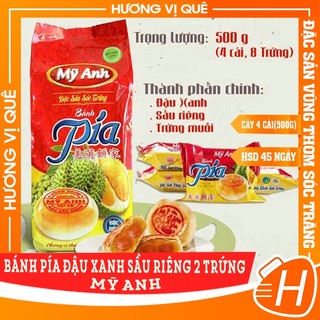  Bánh Pía Đậu Xanh Sầu Riêng 2 Trứng Mỹ Anh - Cây 4 Cái 500g - Đặc Sản Vũng Thơm Sóc Trăng 