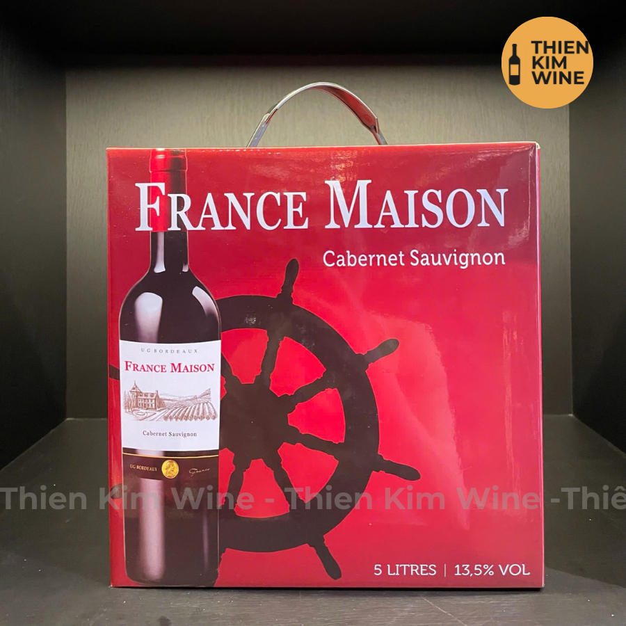   Chính Hãng  -  Vang Bịch  Rượu Vang Đỏ Pháp France Maison Cabernet Sauvignon -  Bịch 3Lit 5Lit  