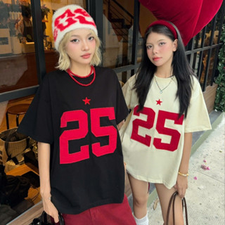 [DEAL MỞ BÁN ] AB HOUSE - Áo thun form rộng 25 STARS  cổ tròn thêu sao thời trang nam nữ Tết Ấm Project AB x OUTE