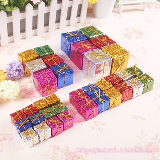  Hộp Quà Giấy Bạc mini Hình Cây Thông Giáng Sinh Nhiều Màu Sắc 