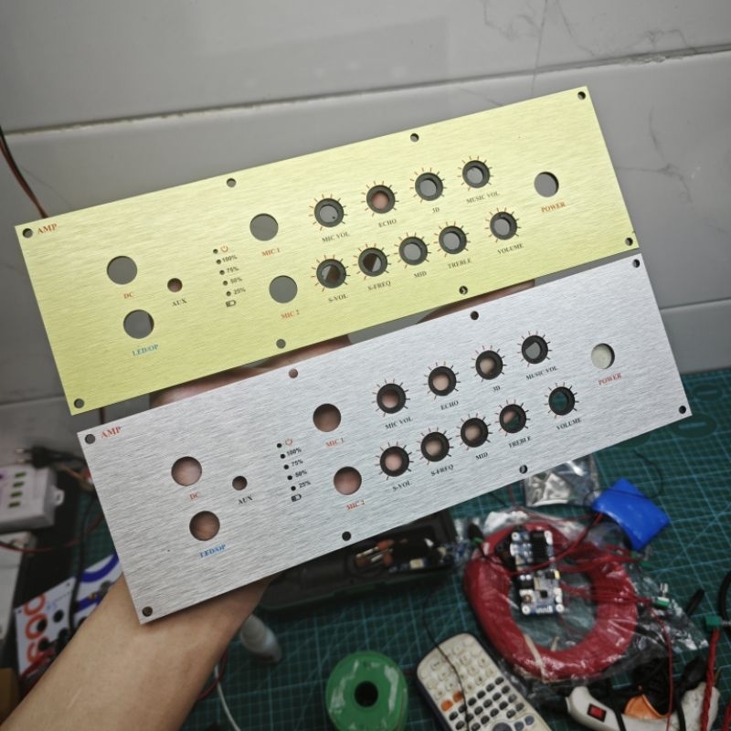 Control alu xước dùng cho mạch Gemaudio 2.1+AMP  hoặc TB22 + AMP