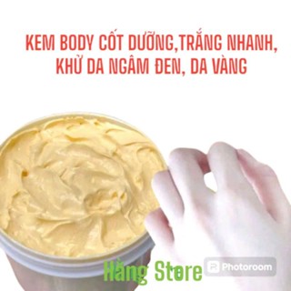500g Kem body cốt dẽo trắng nhanh cấp ẩm, kem body cốt dẽo ủ khử da ngâm đen,da vàng