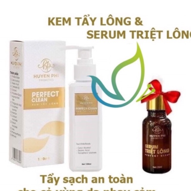 (Chính hãng) Kem tẩy lông Huyền phi + sirum triệt lông