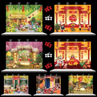  BACKDROP TẾT 2026 - PHÔNG NỀN TRANG TRÍ TẾT - TRANH VẢI TREO TƯỜNG - Tết việt 