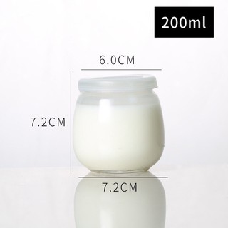 Combo 6 Hũ Thủy Tinh Làm Sữa Chua Có Nắp Đậy Cao Cấp - Lọ Thủy Tinh Chứa Sữa Chua Dẻo Tiện Lợi