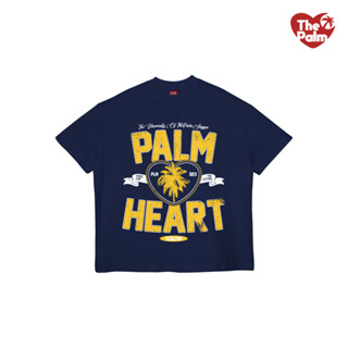 CHÍNH HÃNG - Áo Thun Form Boxy Xanh Navy UNISEX "UNIVERSITY" - ThePalm