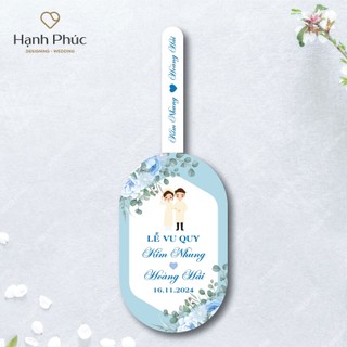 Tem dán hình bầu dục (chai bầu 330ml/500ml) + Nơ lụa/ Tag dán nắp