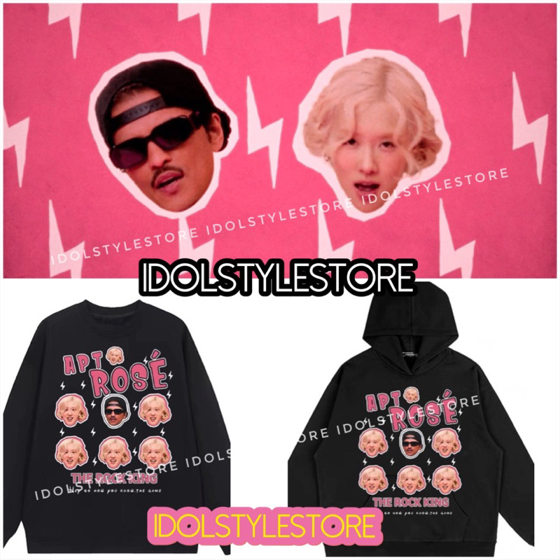 (kèm card) áo nỉ hoodie sweater APT Rose Rosé Blackpink