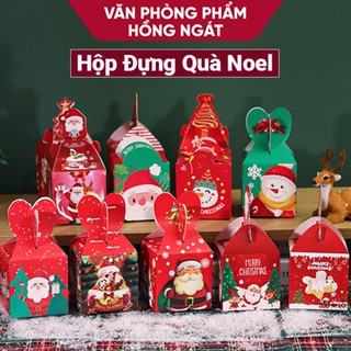 Combo 10 Hộp Đựng Quà Noel⭐ dùng để gói quà tặng học sinh trong dịp giáng sinh cho các bé N045